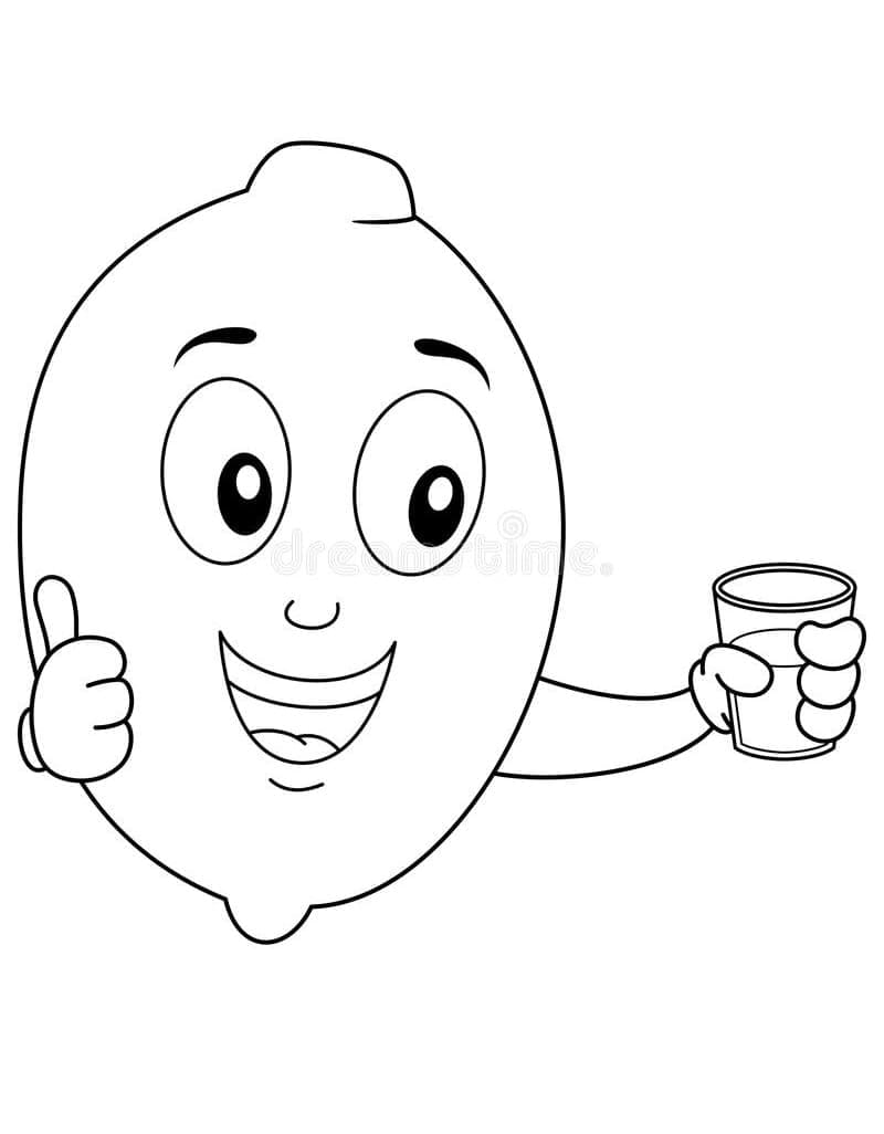 Limone per Bambini di 4 Anni da colorare