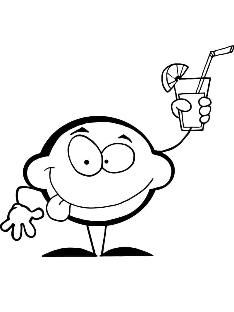 Limone per Bambini di 5 Anni da colorare