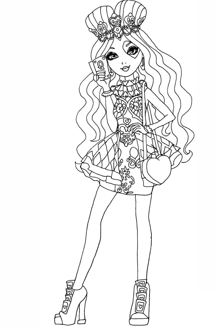 Lizzie Hearts di Ever After High da colorare