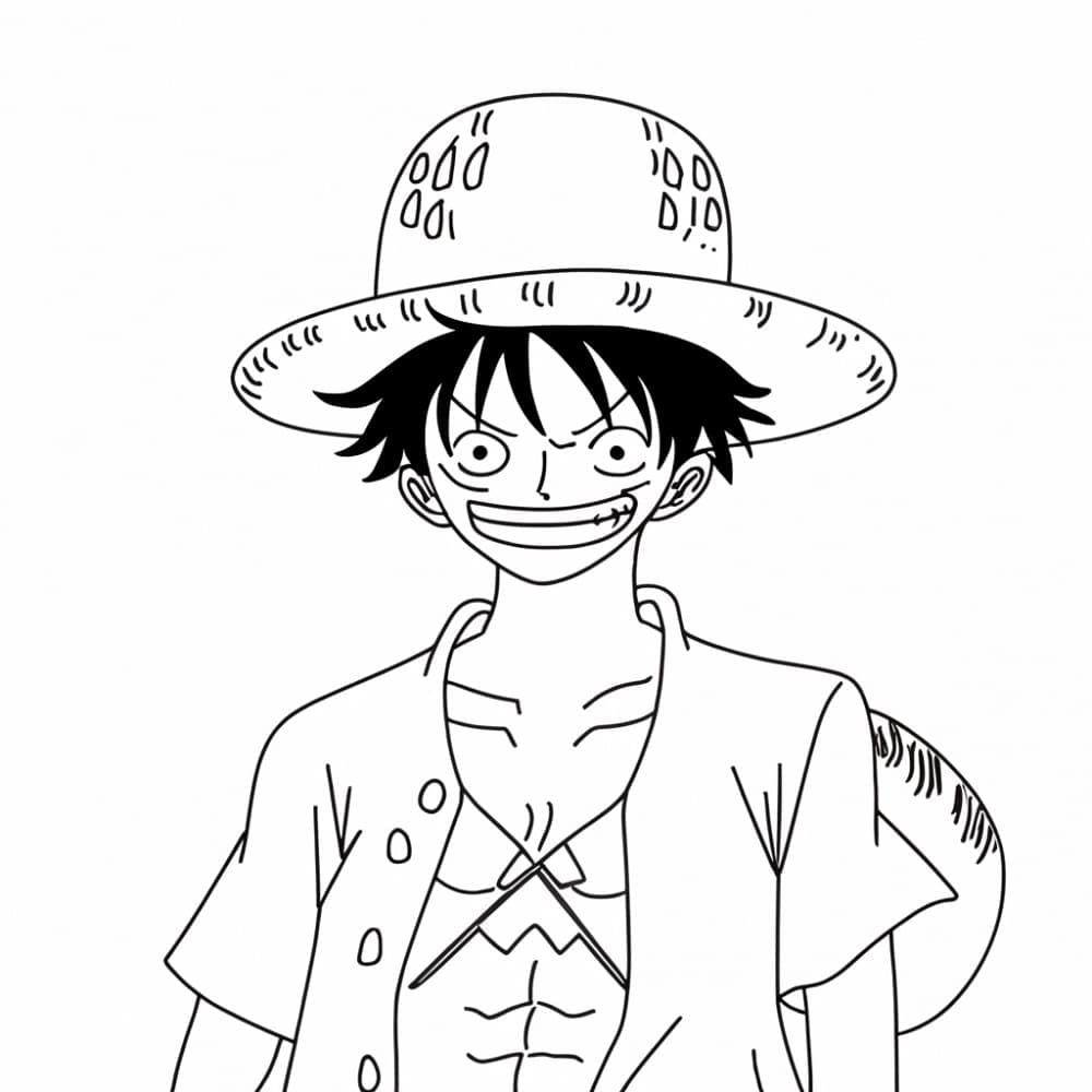 Luffy Gratuito da Stampare da colorare