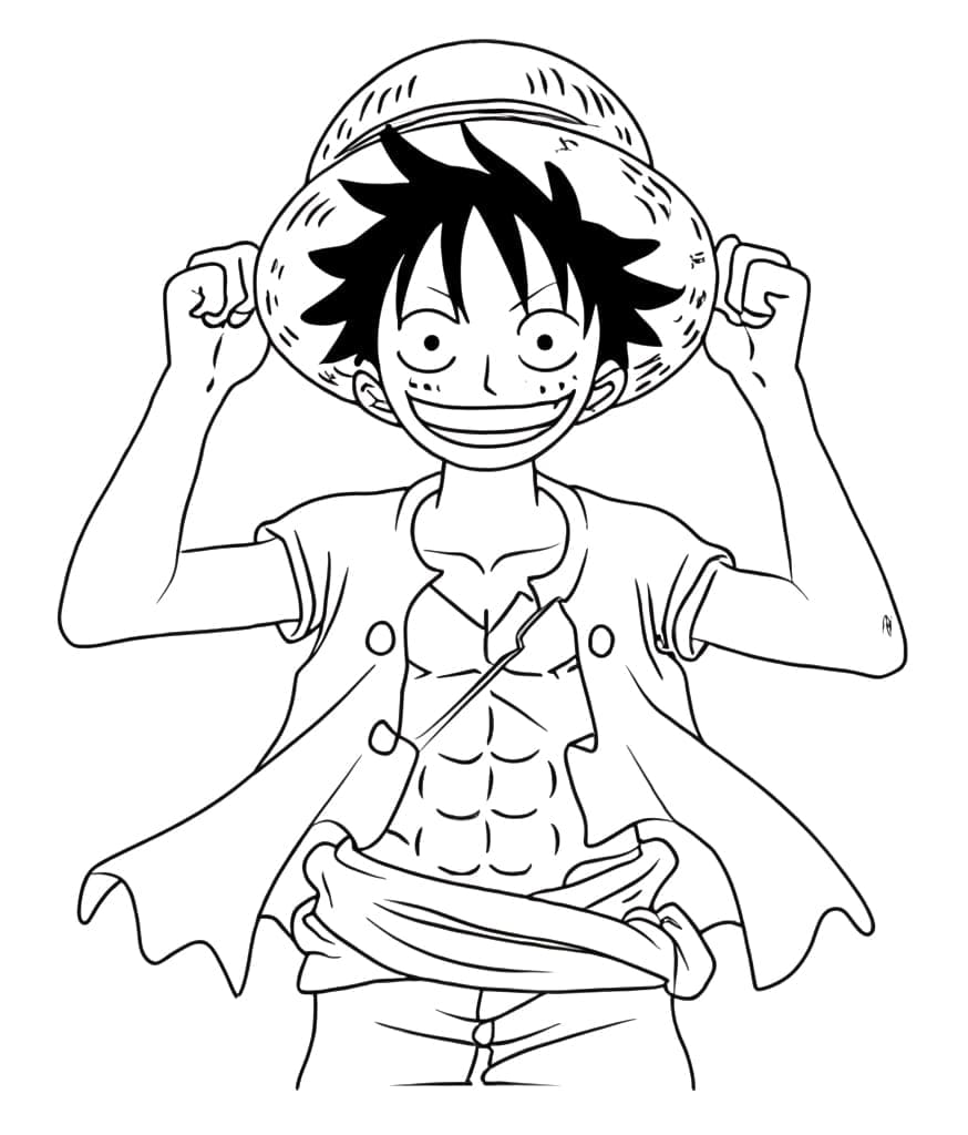 Luffy Gratuito per Bambini da colorare