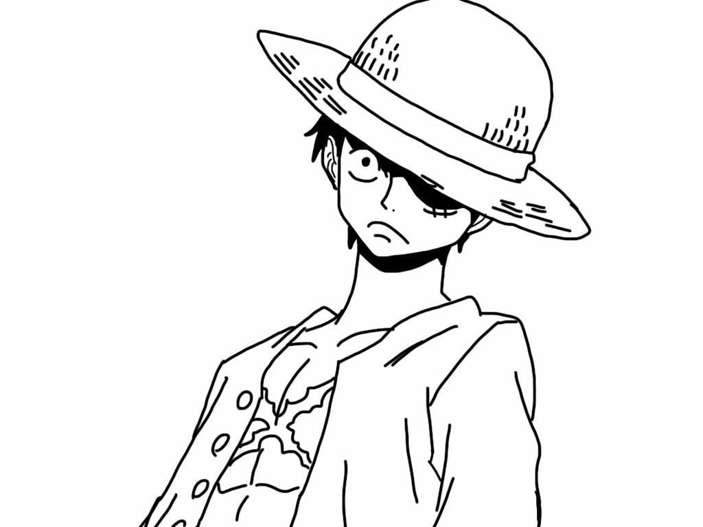 Luffy Meraviglioso da colorare