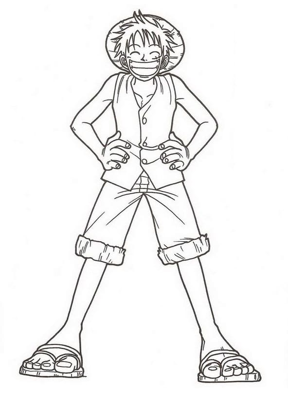 Luffy Straordinario da colorare