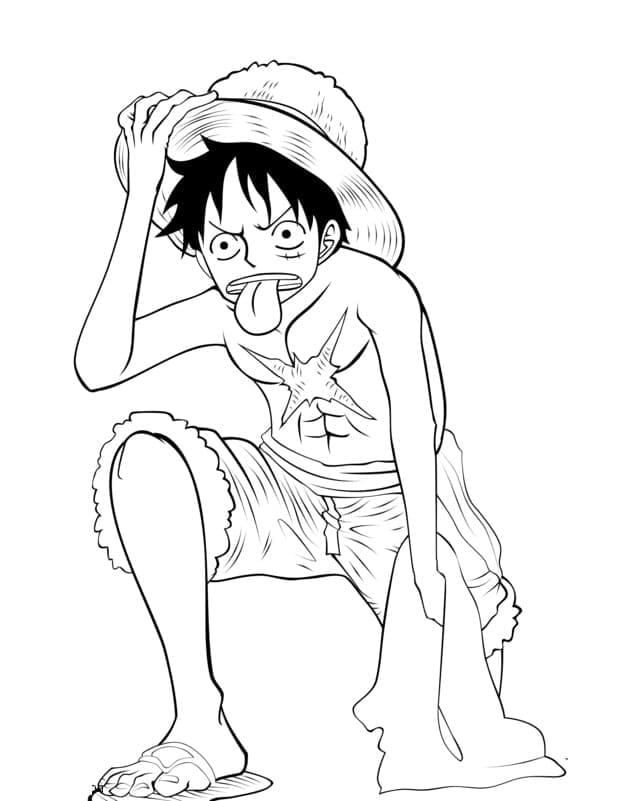 Luffy a Costo Zero da colorare