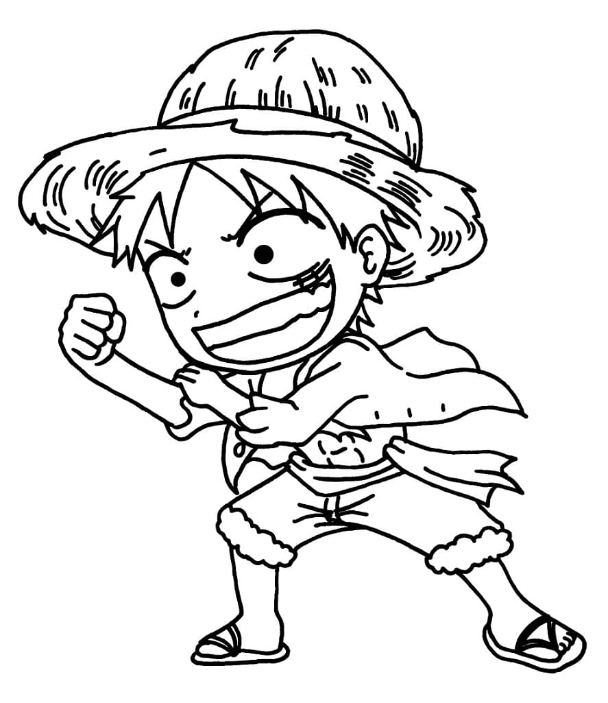 Luffy in One Piece da colorare