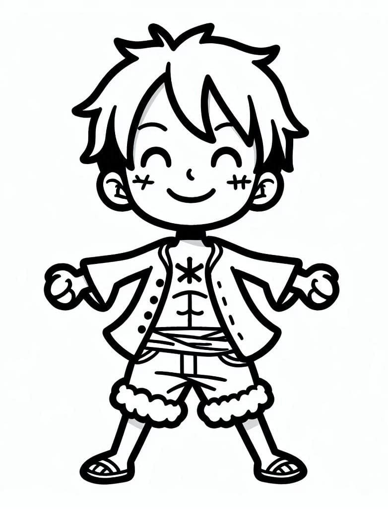 Luffy per Bambini di 1 Anno da colorare