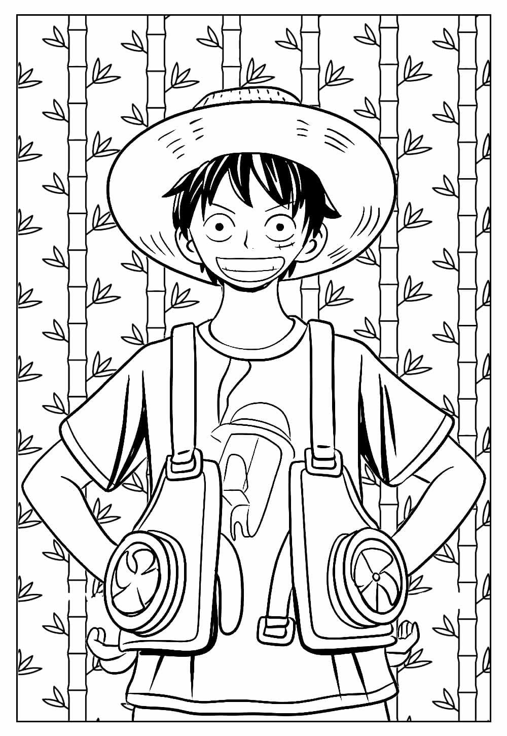 Luffy per Bambini di 6 Anni da colorare
