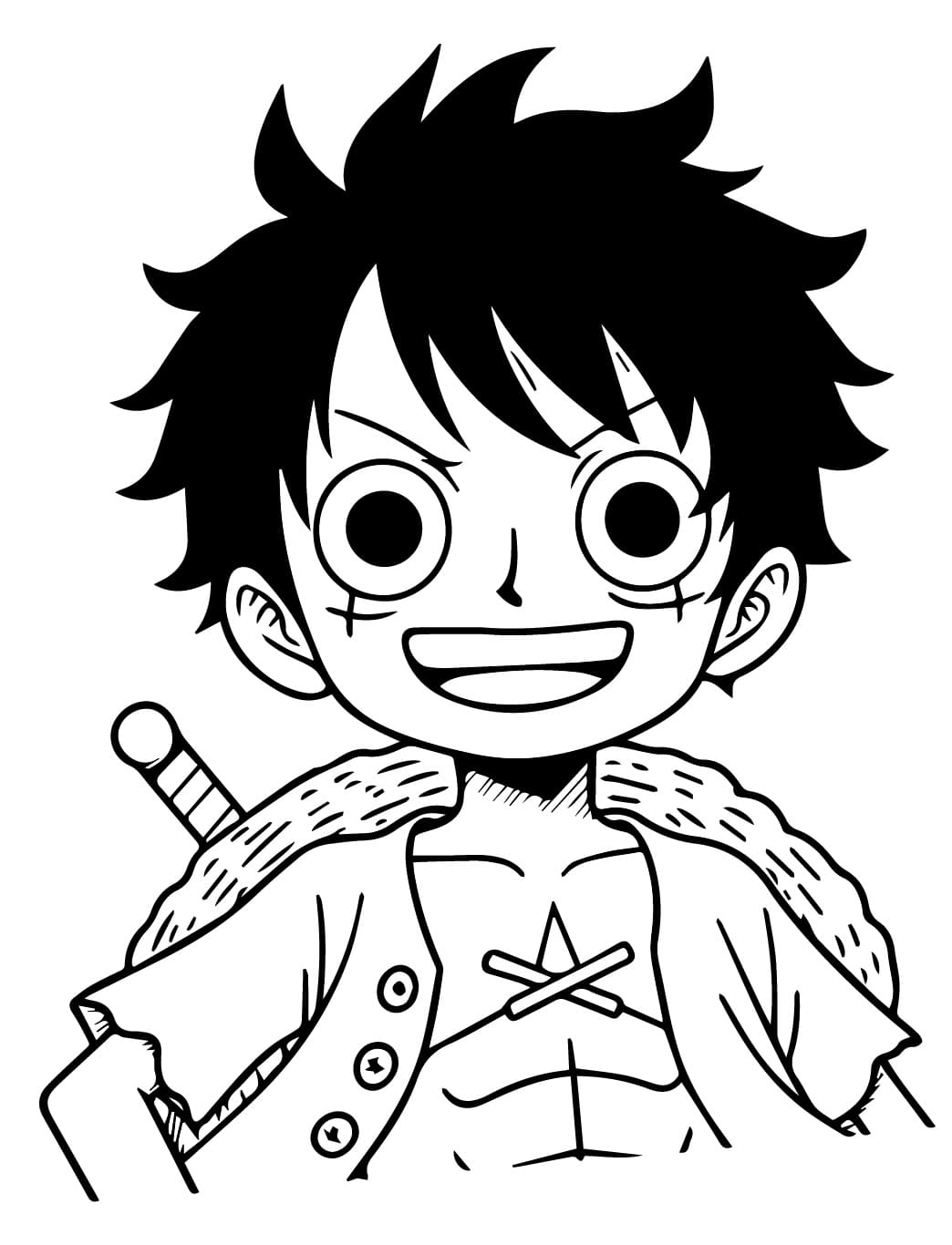 Luffy per Bambini da colorare