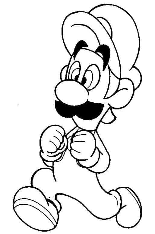 Luigi Base da colorare