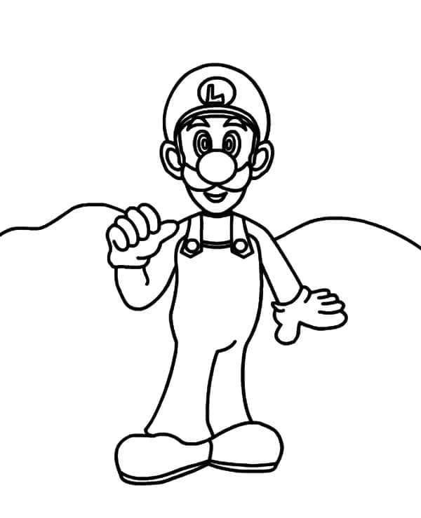 Luigi Gratis da colorare
