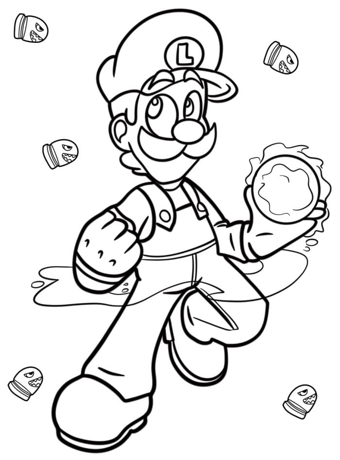 Luigi Semplice da colorare