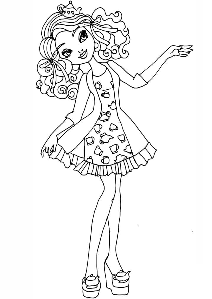 Madeline Hatter di Ever After High da colorare
