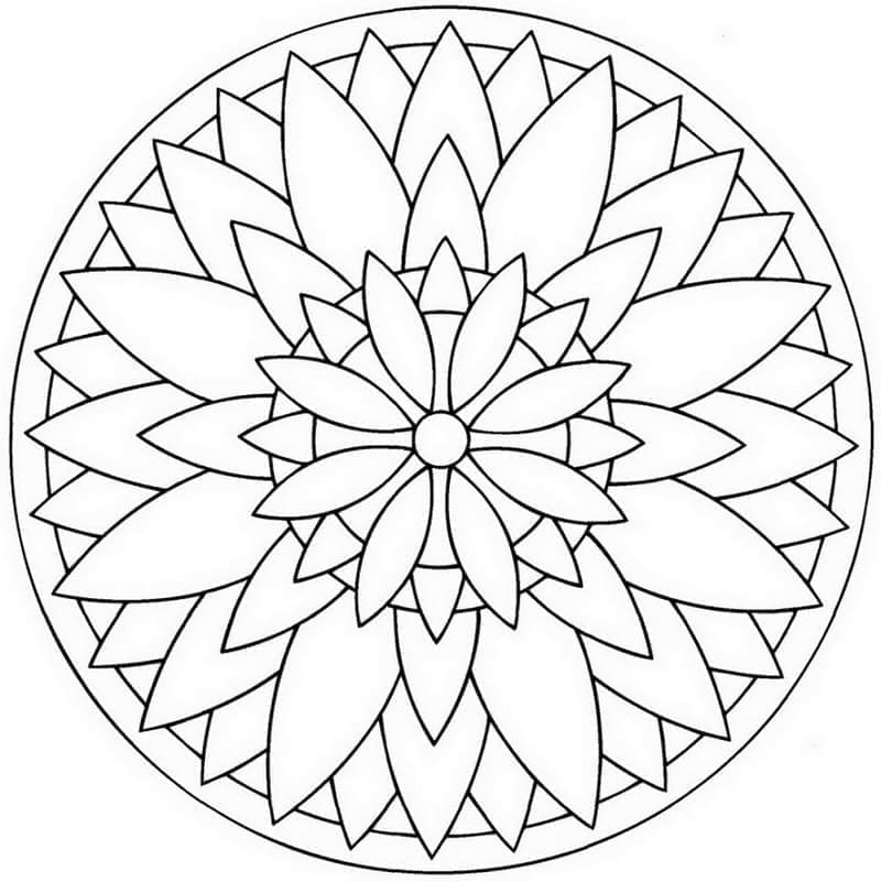 Mandala Bellissimo da colorare