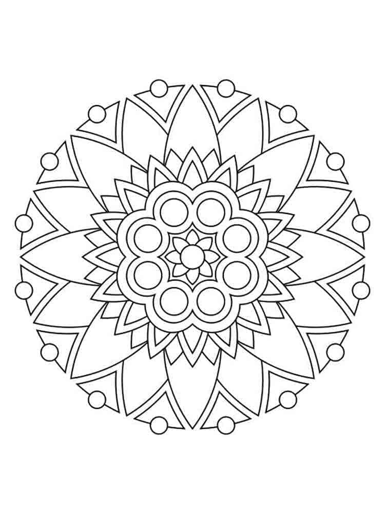 Mandala Colorabile per Bambini da colorare