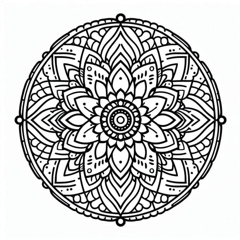 Mandala Elegante da colorare