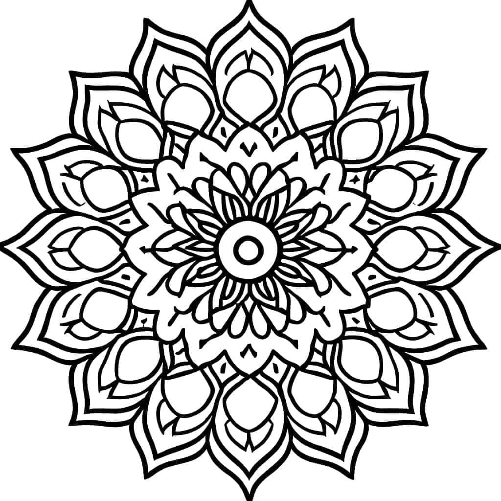 Mandala Gratis Stampabile da colorare