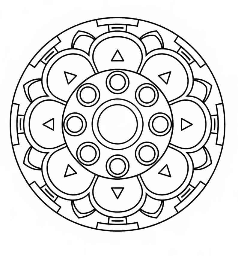 Mandala Gratuito da colorare