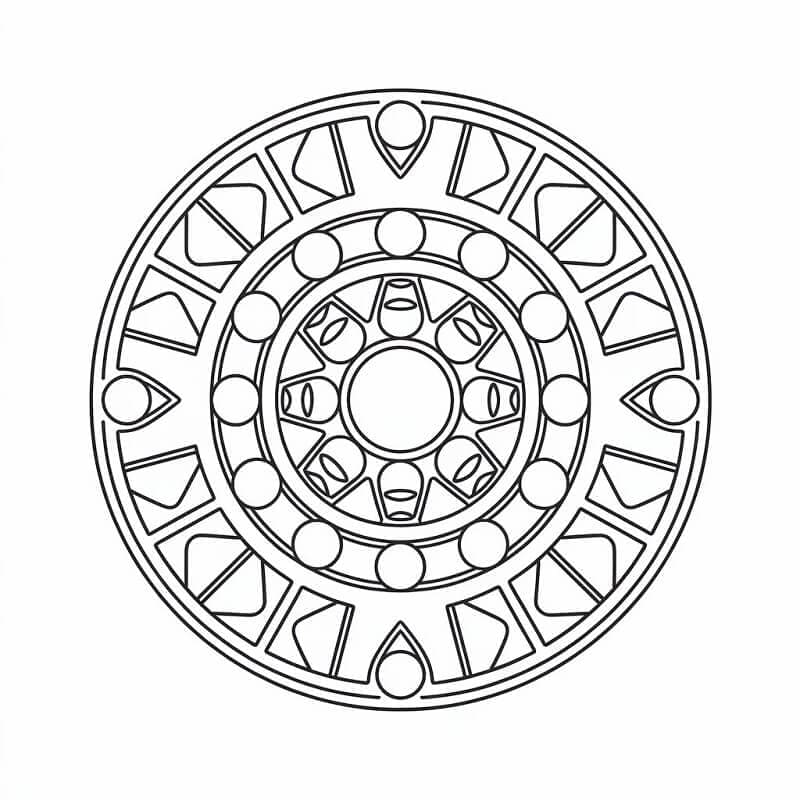 Mandala Perfetto da colorare