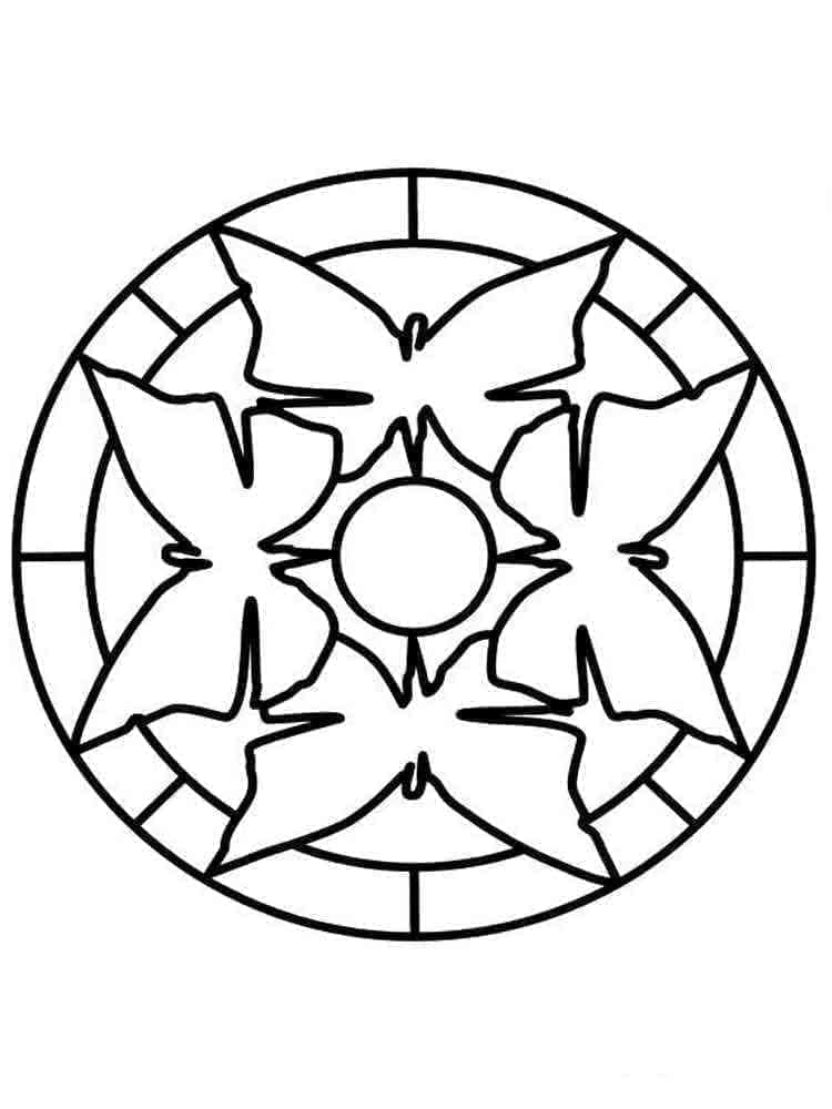 Mandala Semplice da colorare