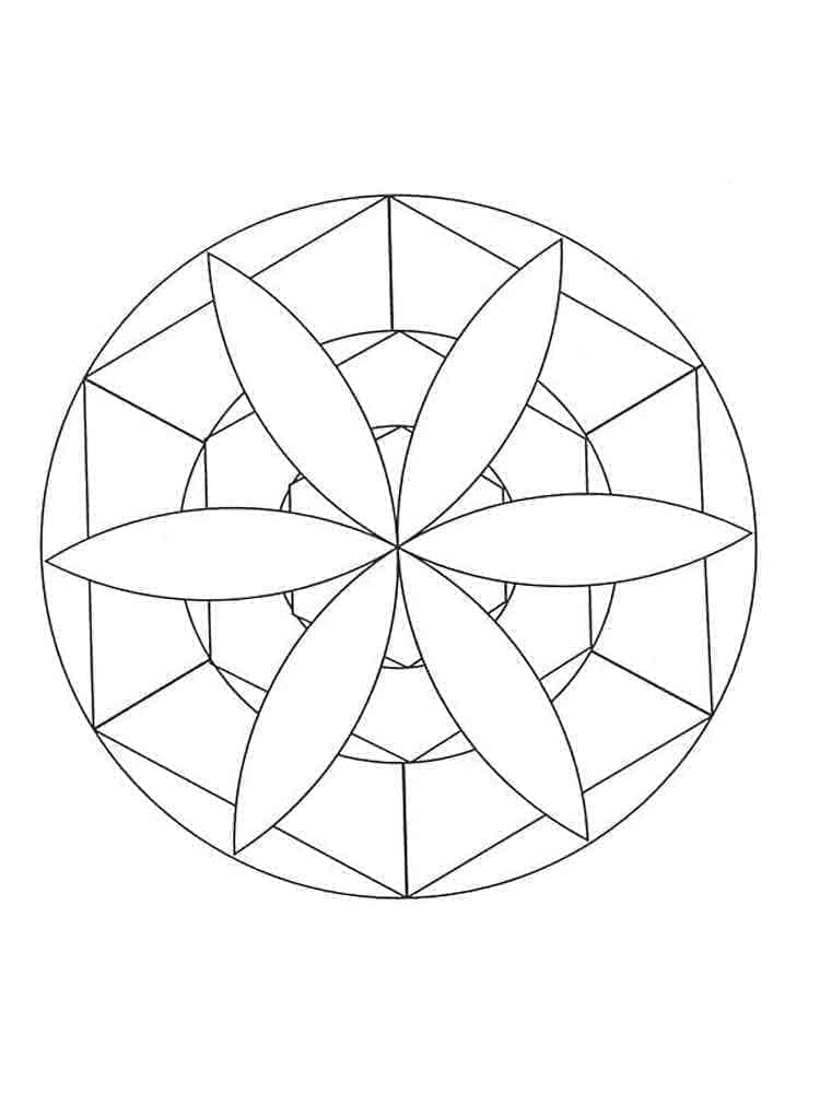 Mandala Stampabile per Bambini da colorare
