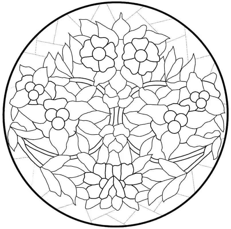 Mandala di Fiori Eccezionale da colorare