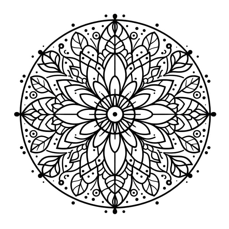 Mandala di Fiori Gratis da Stampare da colorare