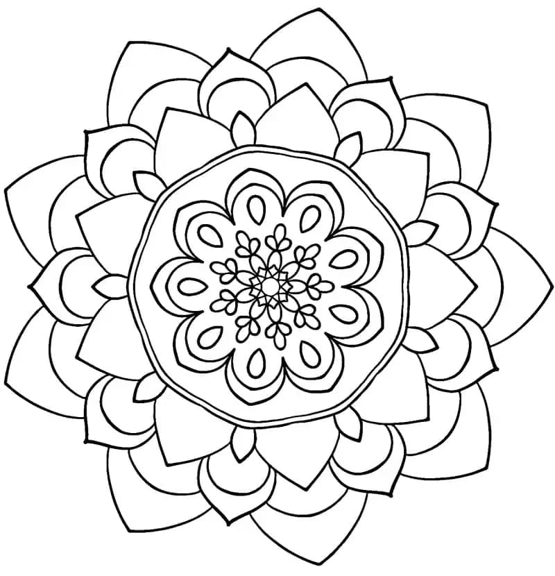 Mandala di Fiori Gratis da colorare