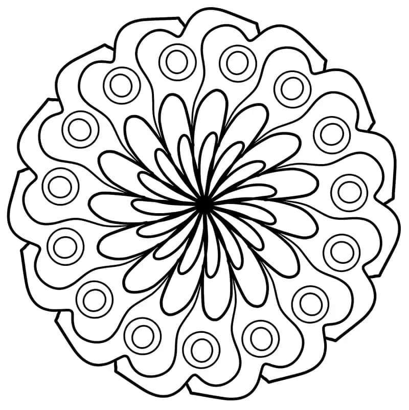 Mandala di Fiori Perfetto da colorare