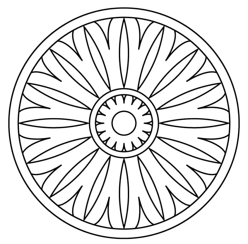 Mandala di Fiori Stampabile Gratis da colorare