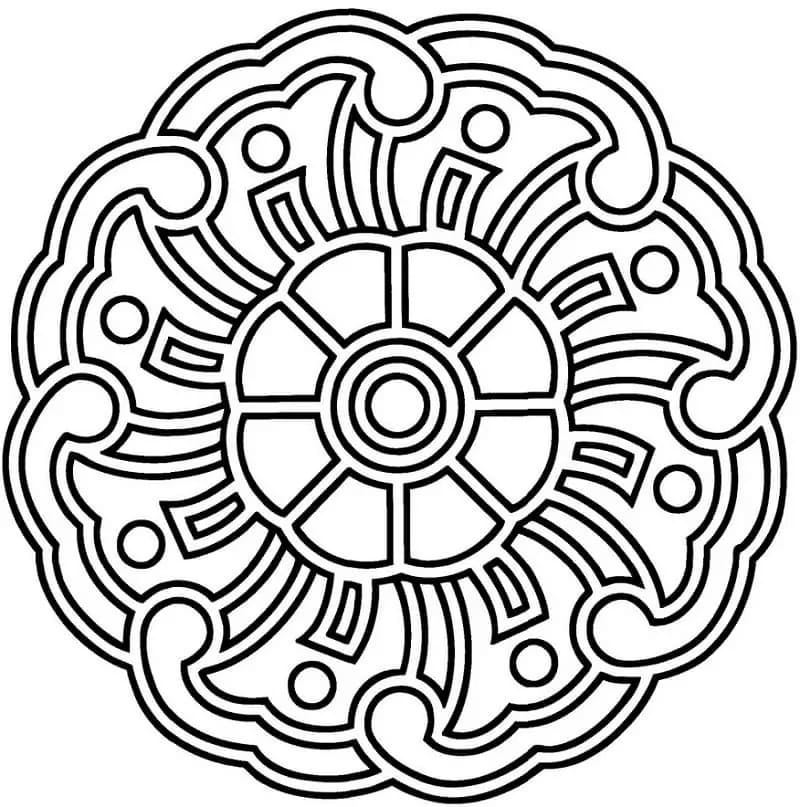 Mandala di Fiori per Stampare da colorare