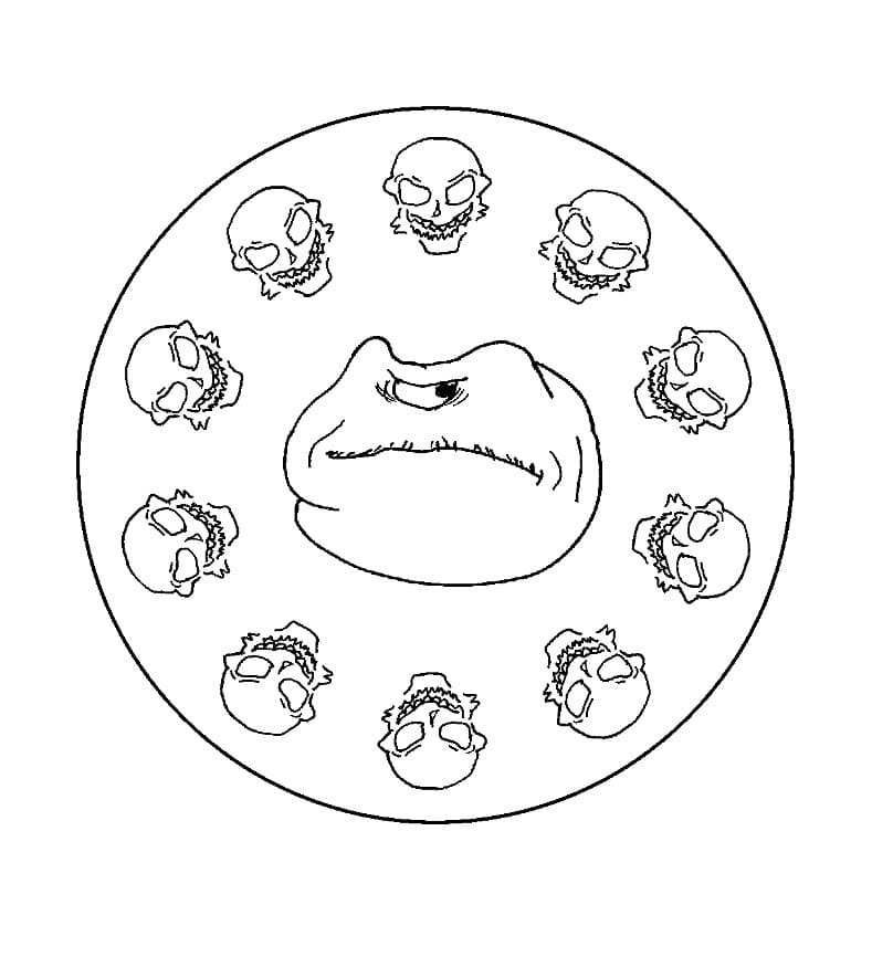 Mandala di Halloween per Bambini di 6 Anni da colorare