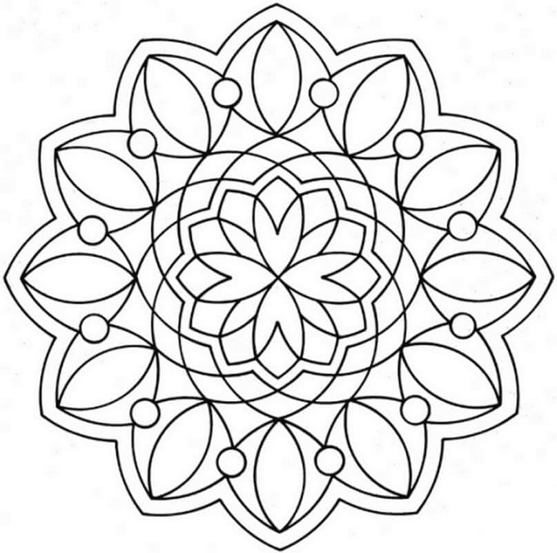 Mandala per Bambini di 2 Anni da colorare