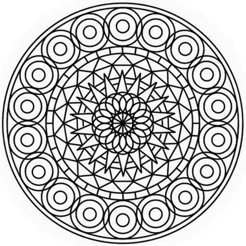 Mandala per Bambini di 3 Anni da colorare