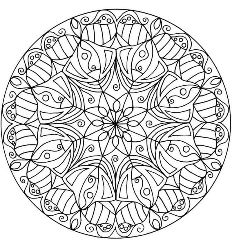 Mandala per Bambini di 4 Anni da colorare