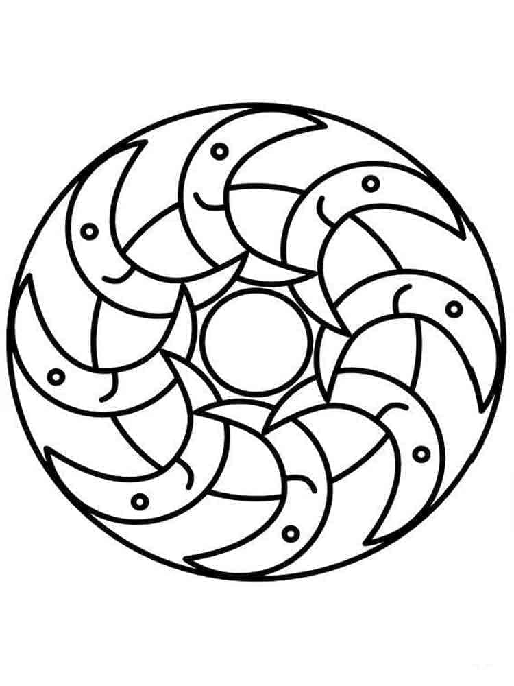 Mandala per Bambini di 6 Anni da colorare