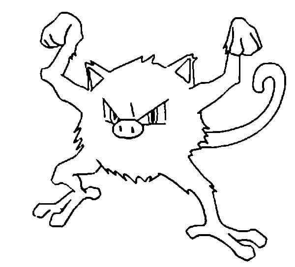 Mankey Pokemon da colorare