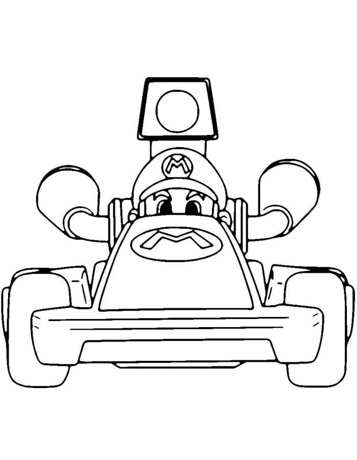 Mario Kart Gratis per Bambini da colorare