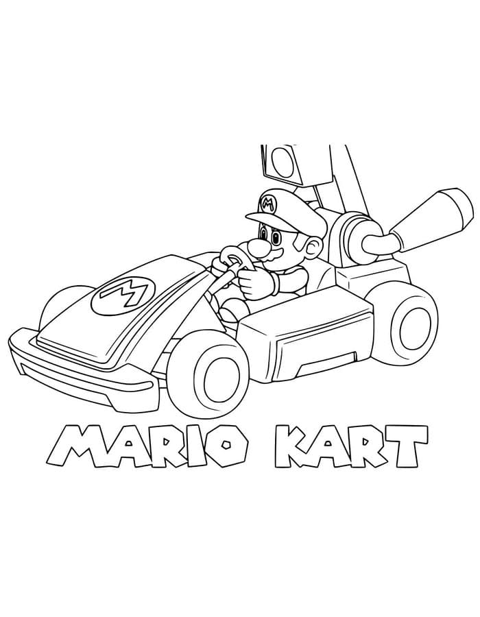 Mario Kart da Stampare da colorare
