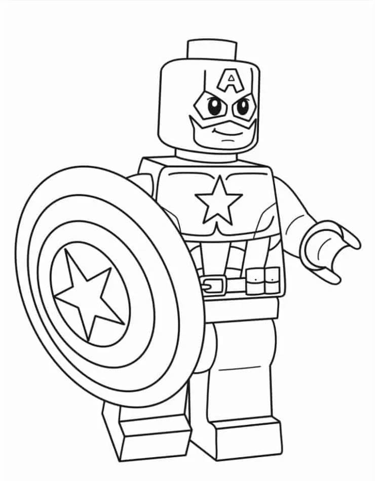 Marvel Capitan America da colorare