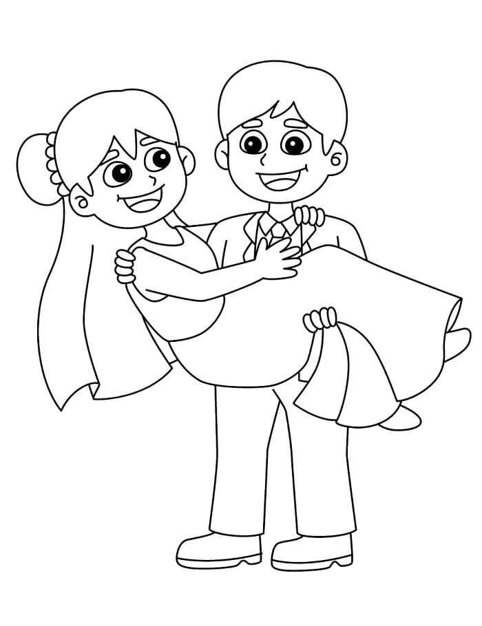 Matrimonio Gratuito da Stampare da colorare