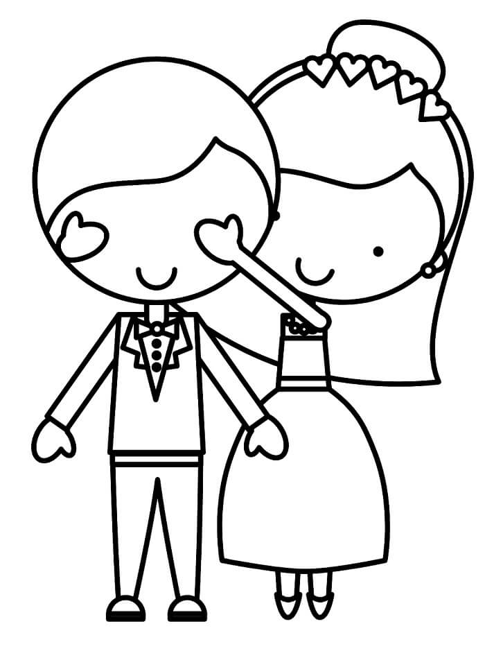 Matrimonio Stampabile per Bambini da colorare