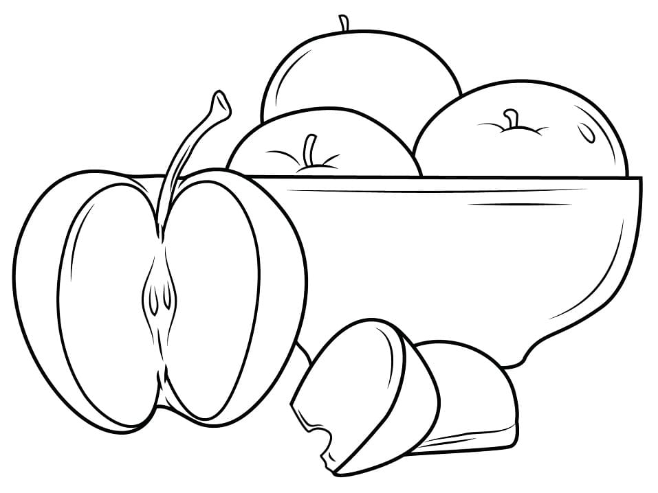 Mela (5) da colorare