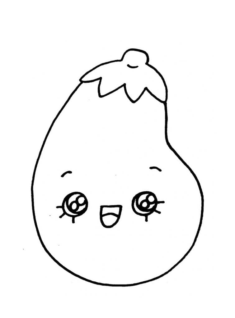 Melanzana Semplice da colorare