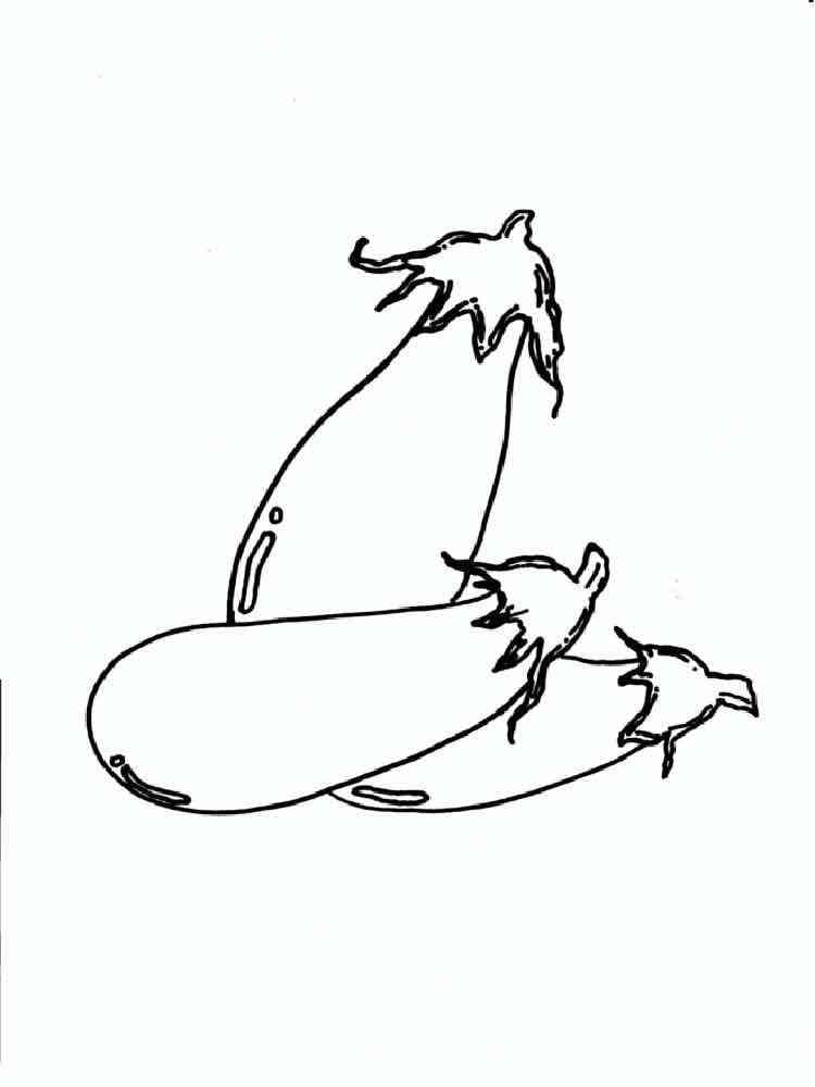 Melanzana per Bambini di 1 Anno da colorare