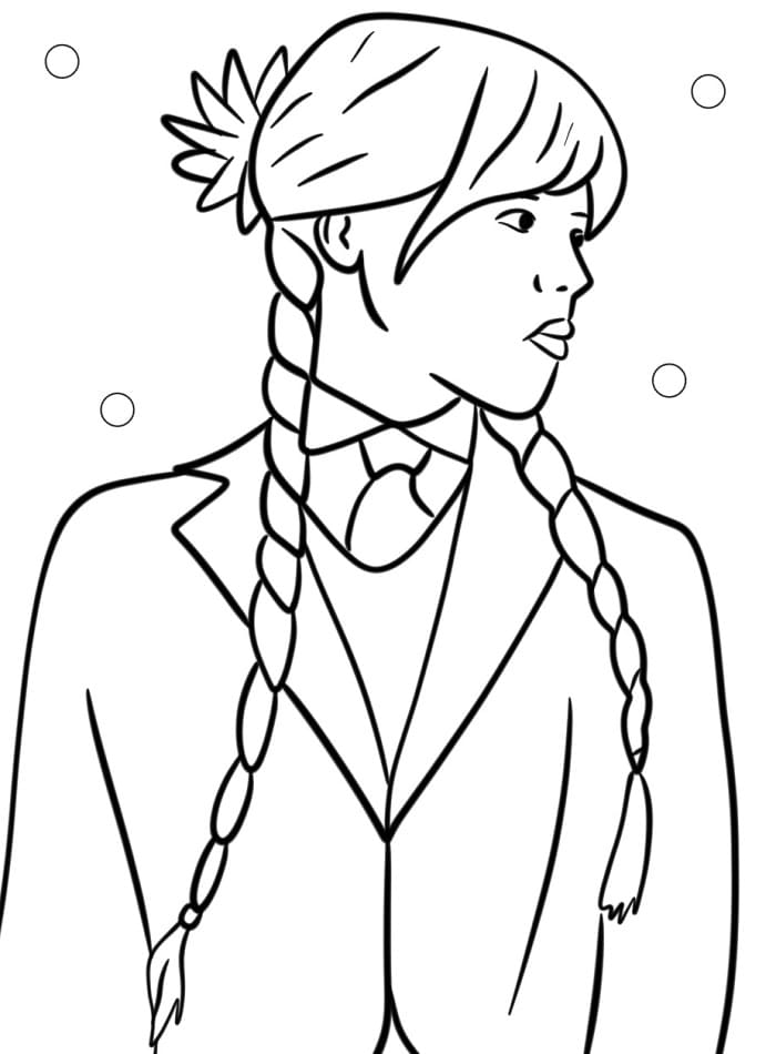 Mercoledì Cartone da colorare