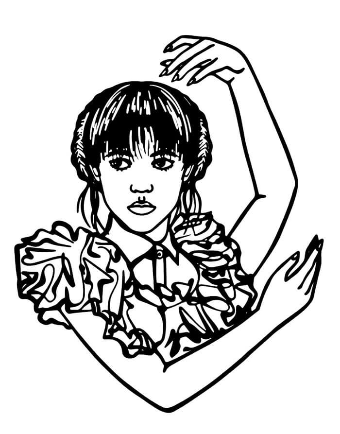 Mercoledì Gratuita da Stampare da colorare