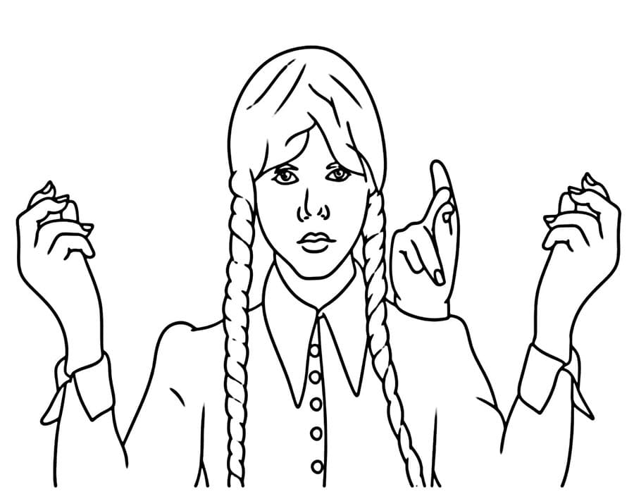 Mercoledì Gratuita da colorare