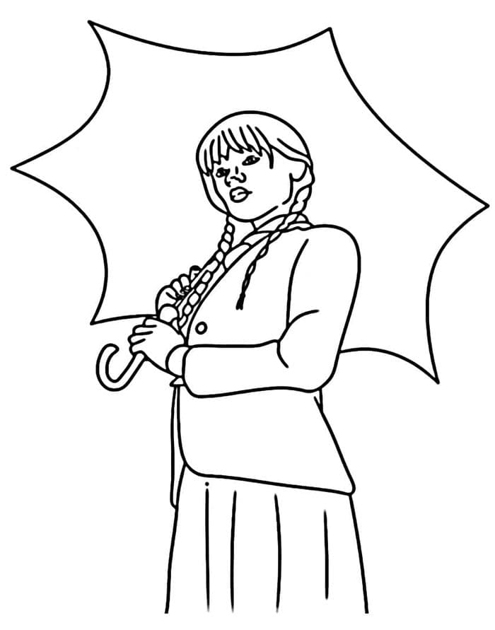 Mercoledì Stampabile Gratuita da colorare