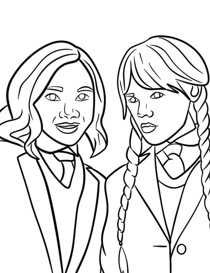 Mercoledì Straordinaria da colorare