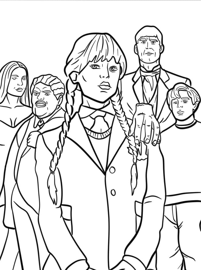 Mercoledì Stupenda da colorare